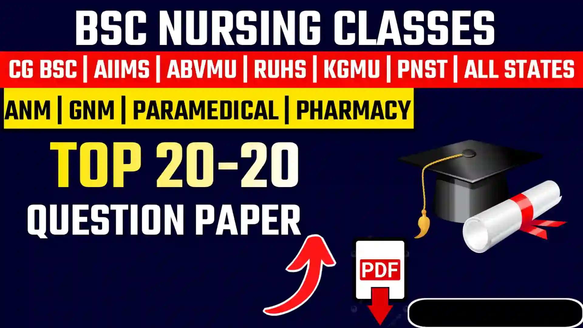 BSc Nursing PDF Expected MCQ by Vickey Study