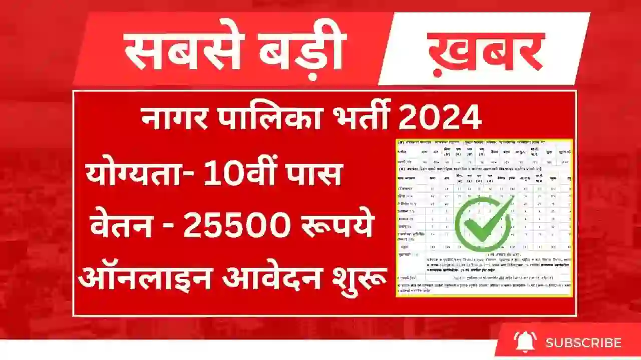 Nagar Palika New Vacancy Remitted Apply 2024